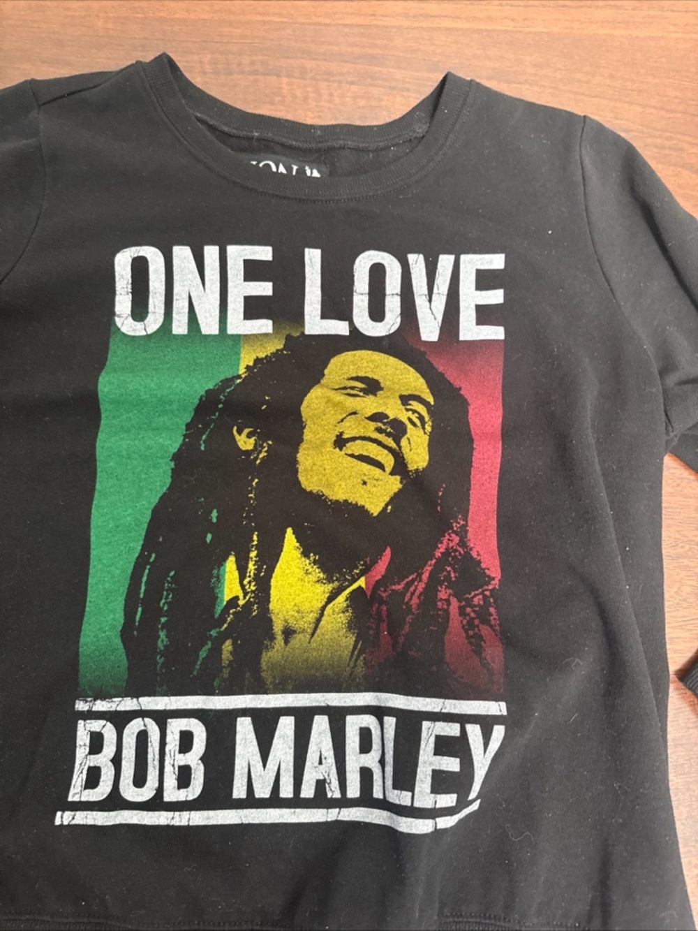 Zion Rootswear Black Bob Marley 'One Love' Graphic Sweatshirt